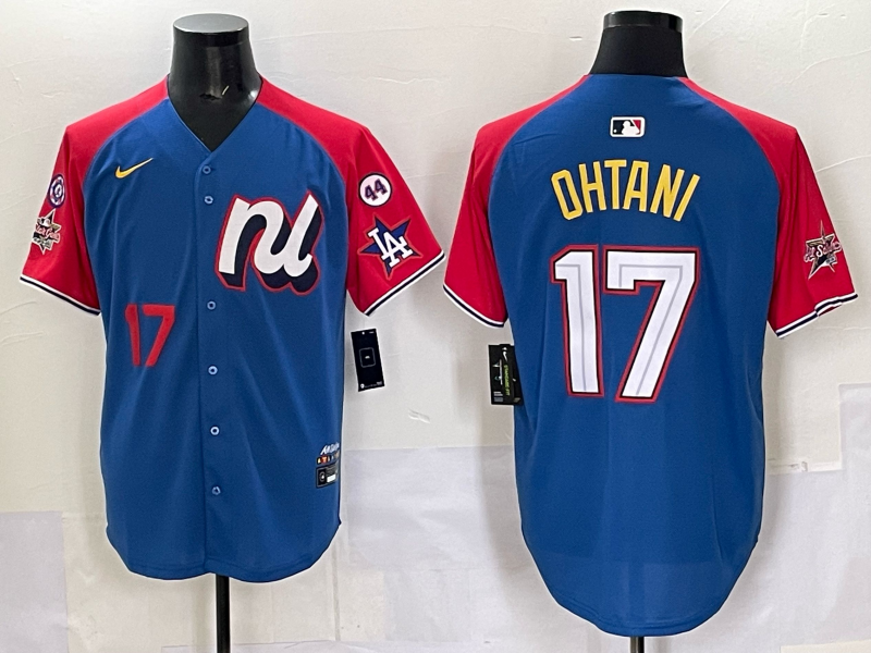 Men Los Angeles Dodgers 17 Ohtani Blue Nike 2025 MLB All star Jersey style 001